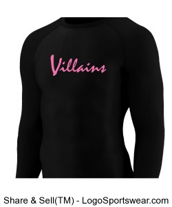 Villains Compression Long Sleeve Shirt in Black Design Zoom