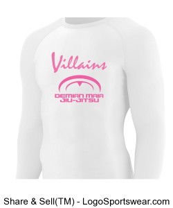 Villains x Demian Maia Compression Long Sleeve Shirt in White Design Zoom