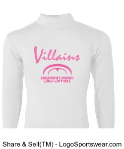 Villains x Demian Maia Compression Baselayer Long Sleeve Mock Neck in White Design Zoom