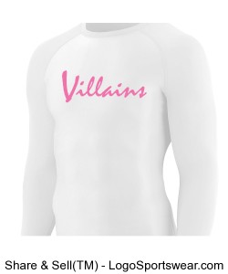 Villains Compression Long Sleeve Shirt in White Design Zoom