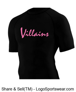 Villains x Demian Maia Short Sleeve Compression Shirt in Black (double sided) Design Zoom